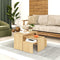 Set van 3 tafels Alexandra House Living Ek Hout MDP 32 x 65 x 30 cm 24 x 65 x 30 cm 39 x 65 x 30 cm