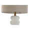 Bureaulamp Home ESPRIT Wit Linnen Keramiek 30 x 30 x 64 cm