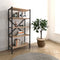 Boekenwinkel Alexandra House Living Zwart Ek Metaal Hout MDP 66 x 160 x 34 cm 5 Planken industrial