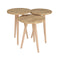 Set van 3 kleine tafels Alexandra House Living Natuurlijk Ek Hout MDP 35 x 49 x 35 cm 35 x 45 x 3...