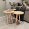 Set van 3 kleine tafels Alexandra House Living Natuurlijk Ek Hout MDP 35 x 49 x 35 cm 35 x 45 x 3...