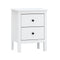 Nachtkastje Alexandra House Living Wit Metaal Dennenhout 48 x 62 x 36 cm 2 lades