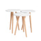 Set van 3 kleine tafels Alexandra House Living Wit Natuurlijk Hout MDP 35 x 49 x 35 cm 35 x 45 x...