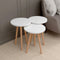 Set van 3 kleine tafels Alexandra House Living Wit Natuurlijk Hout MDP 35 x 49 x 35 cm 35 x 45 x...