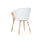 Keukenstoel Home ESPRIT Wit Polyester Hout 60 x 57,5 x 79 cm