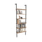 Boekenwinkel Alexandra House Living Zwart Ek Metaal Hout MDP 60 x 181 x 20 cm Trap industrial 6 P...