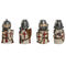 Decoratieve figuren Home ESPRIT Wit Grijs 5 x 4 x 10 cm (4 Stuks)