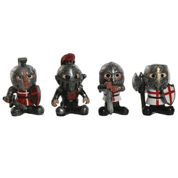 Decoratieve figuren Home ESPRIT Rood Grijs 7 x 4 x 9 cm (4 Stuks)