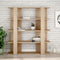 Boekenwinkel Alexandra House Living Ek Hout MDP 110 x 122 x 29 cm 4 Planken