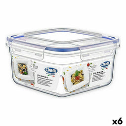 Set Lunchboxen Dem Hermetisch 3 Onderdelen 500 ml 18 x 18 x 10 cm (6 Stuks)