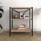Boekenwinkel Alexandra House Living Zwart Ek Metaal Hout MDP 66 x 85 x 34 cm industrial 3 Planken