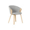 Keukenstoel Home ESPRIT Grijs Polyester Hout 60 x 57,5 x 79 cm