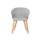 Keukenstoel Home ESPRIT Grijs Polyester Hout 60 x 57,5 x 79 cm