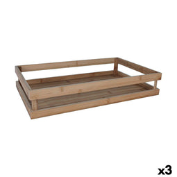 Opbergbak Inde Bamboe 53 x 32,5 x 10 cm (3 Stuks)