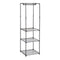 Klerenkast Zwart Grijs Ijzer Plastic 43,5 x 160 x 50 cm