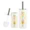Toiletborstel Art Nouveau Wit Gouden Zilverkleurig Keramisch 9,6 x 32 x 9,6 cm