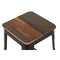 Kruk Home ESPRIT Bruin Zwart Hout Metaal 34 x 33 x 77 cm