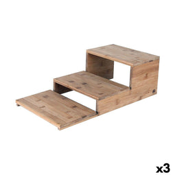 Houder Inde Bamboe 51 x 26,5 x 16,2 cm (3 Stuks)