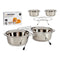 Dierenvoederbak Dubbel 16,3 x 8 x 34,5 cm Zilverkleurig Roestvrij staal 800 ml (2 x 800 ml)