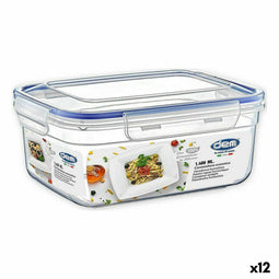 Hermetische Lunchtrommel Dem Rechthoekig 1,4 L 20 x 15 x 9 cm (12 Stuks)