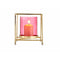 Kaarshouder Vierkant Roze Gouden 11,5 x 12,6 x 11,5 cm Metaal Glas