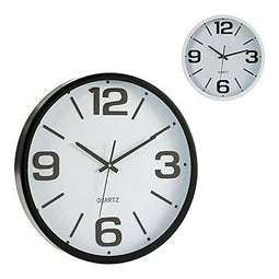 Horloge Wit Zwart Kristal Plastic 40 x 5 x 40 cm