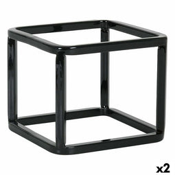 Houder Inde Veelzijdige mand Metaal 12 x 12 x 10 cm (2 Stuks)
