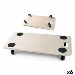 Houten basis met wielen Bricotech (57,5 x 29 x 1,8 cm) Hout 57,5 x 29 x 1,8 cm