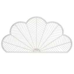 Hoofdbord Home ESPRIT Wit Bamboe Rotan 160 x 2,5 x 81 cm