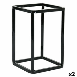 Houder Inde Veelzijdige mand Metaal 12 x 12 x 18 cm (2 Stuks)