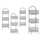 Planken Zilverkleurig Metaal 20 x 99 x 32,5 cm