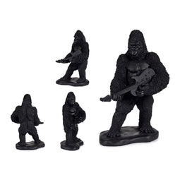 Decoratieve figuren Gorilla Gitaar Zwart 17,5 x 38 x 27 cm