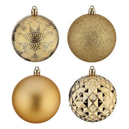 Kerstballen Ø 8 cm 25 Stuks Gouden PVC