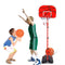 Kinderbasketbalring - verstelbare hoogte - gepoedercoat staal - inclusief bal en pomp