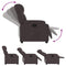 Fauteuil verstelbaar stof donkerbruin
