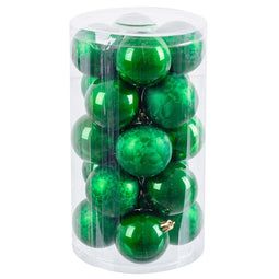 Kerstballen Groen Plastic 6 x 6 x 6 cm (20 Stuks)