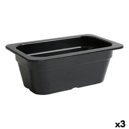 Serveerschaal Inde Zwart 26,5 x 16,2 x 10 cm (3 Stuks)