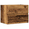 Badkamerkast 60x38,5x45 cm bewerkt hout oud houtkleurig