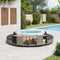 Opbergschappen voor hottub 2 st poly rattan grijs
