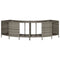 Opbergschappen voor hottub 2 st poly rattan grijs