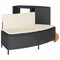 Hottub-ombouw poly rattan en massief acaciahout zwart