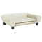 Kinderbank 70x45x26 cm fluweel crmekleurig