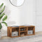 Schoenenopbergbank 105x35x35 cm bewerkt hout oud houtkleurig