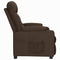 Fauteuil verstelbaar stof donkerbruin