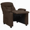 Fauteuil verstelbaar stof donkerbruin