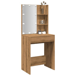Kaptafel met LED-verlichting 60x40x140 cm artisanaal eikenkleur