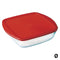 Hermetische Lunchtrommel Ô Cuisine Transparant Borosilicaatglas Inhoud 0,4 l - 17 x 10 x 5 cm