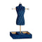 Sieradenhouder Blauw Ruiten Fluweel Hout (12 x 40 x 24 cm)