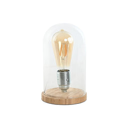 Bureaulamp Home ESPRIT Natuurlijk Bamboe Kristal 50 W 220 V 13 x 13 x 22 cm