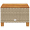 Tuintafel 55x55x36 cm poly rattan en acaciahout beige